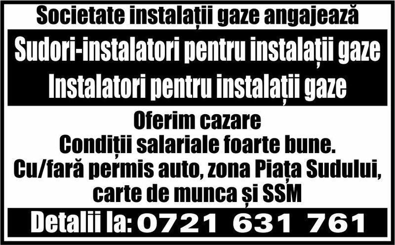 Sudori-instalatori si instalatori pentru instalatii gaze
